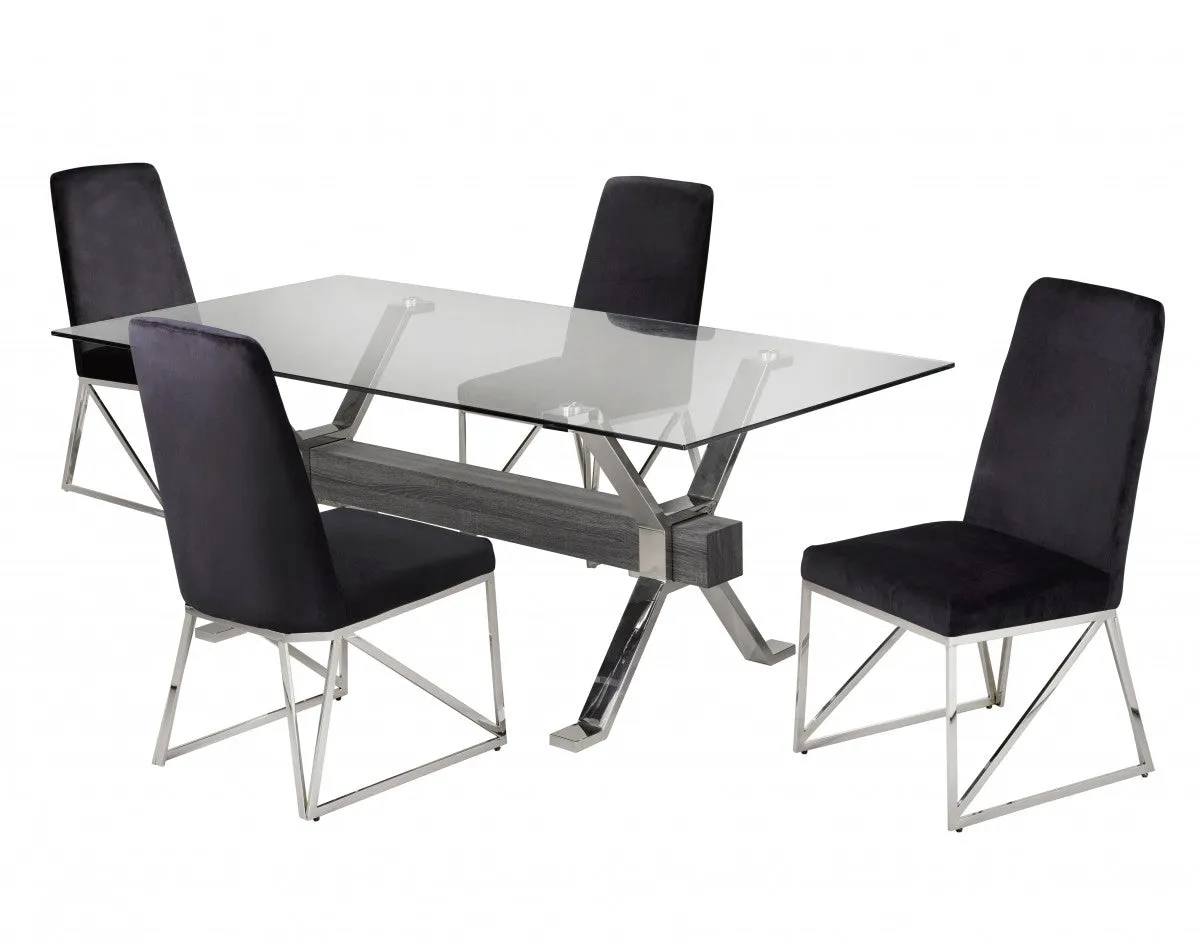 5-Piece Dining Set - Black