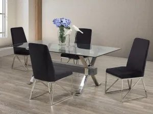 5-Piece Dining Set - Black
