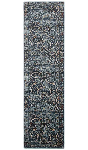 Asmita Stem Navy Rug Runner