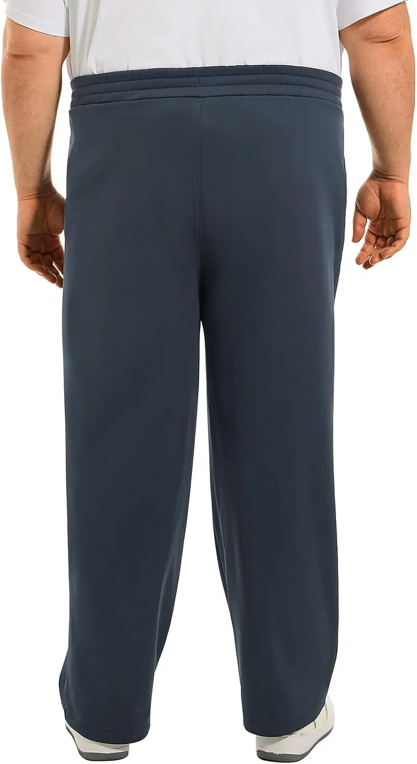 Big Mens Fleece Sweatpants 32" Inseam Water-Resistant Joggers Warm-up 3XL-6XL
