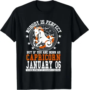 Capricorn January 06 Zodiac Astrology Star Horoscope Sign T-Shirt