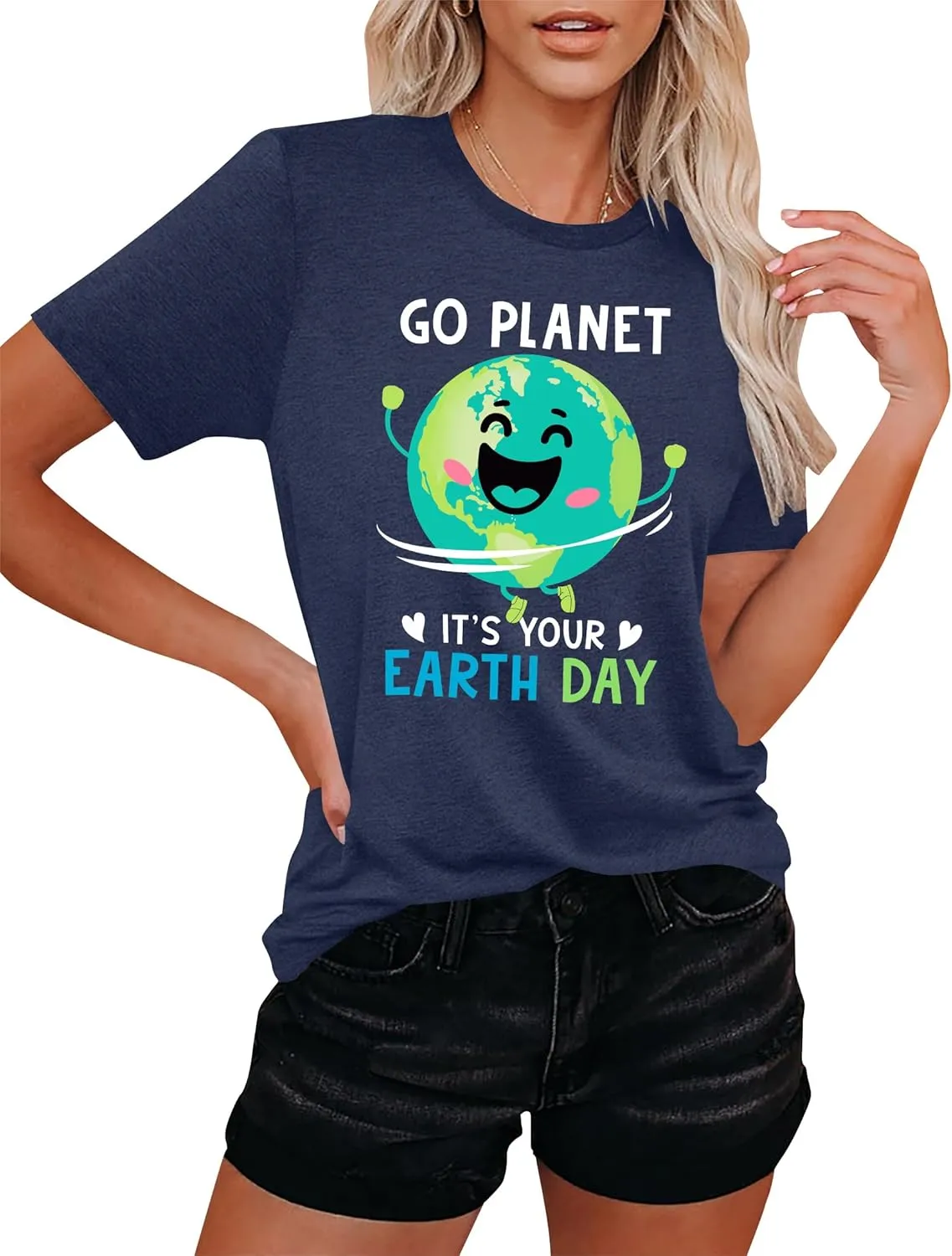 Earth Day Shirt Women Go Planet Its Your Earth Day T-Shirt Graphic Protect The Environment Tee Nature Lover Tops