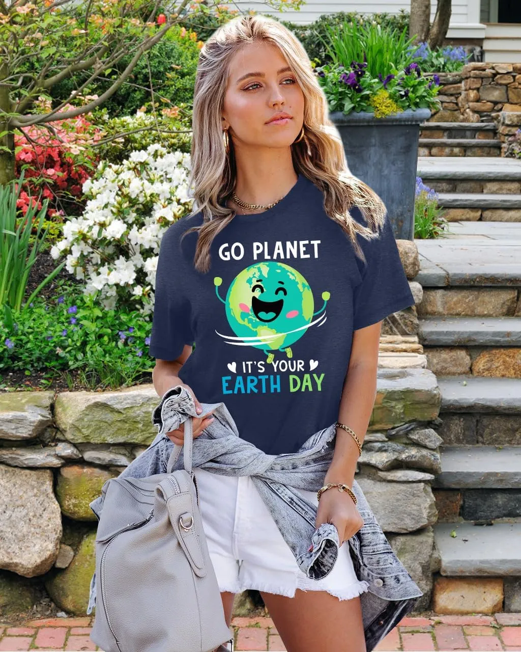 Earth Day Shirt Women Go Planet Its Your Earth Day T-Shirt Graphic Protect The Environment Tee Nature Lover Tops