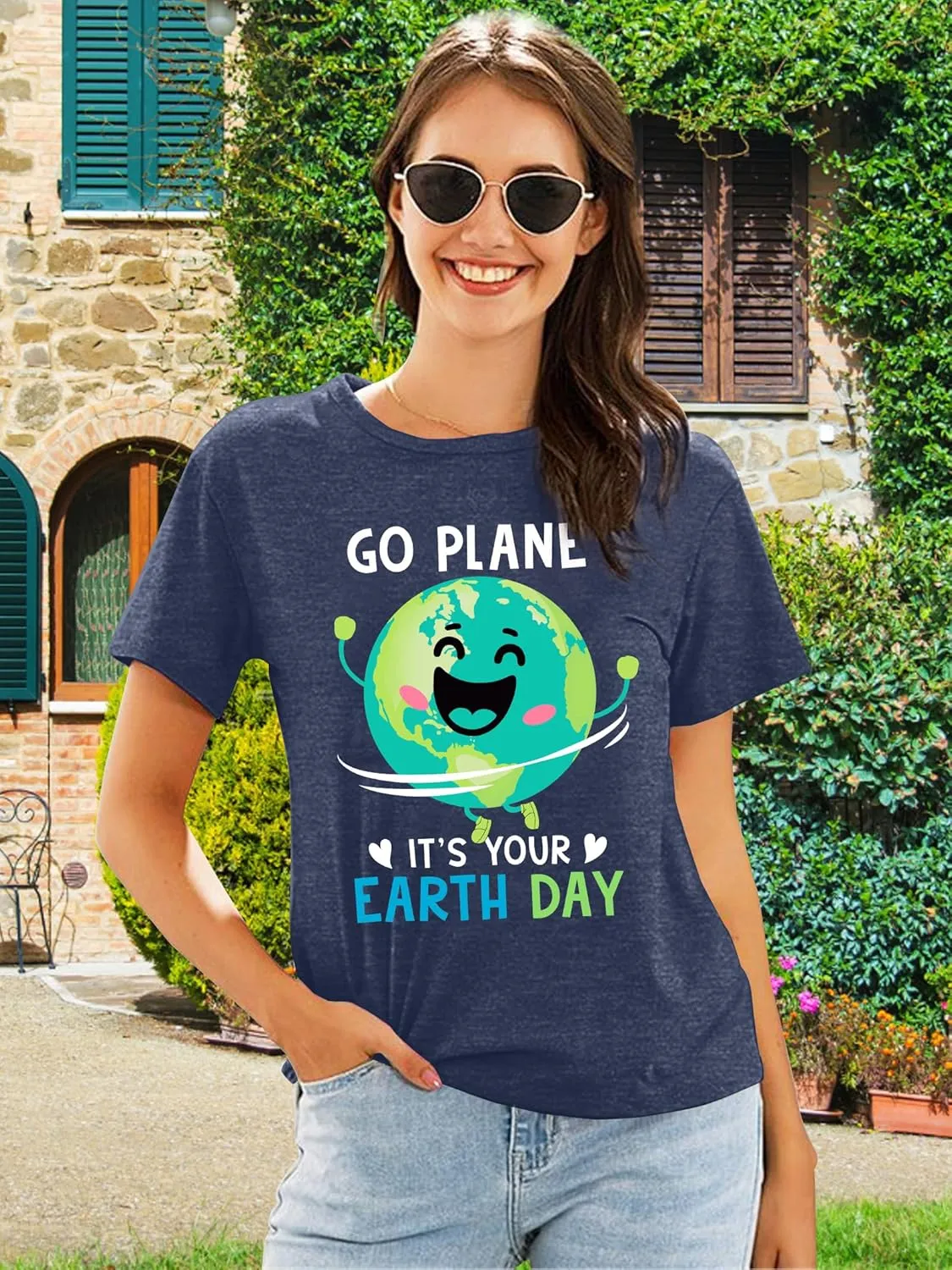 Earth Day Shirt Women Go Planet Its Your Earth Day T-Shirt Graphic Protect The Environment Tee Nature Lover Tops