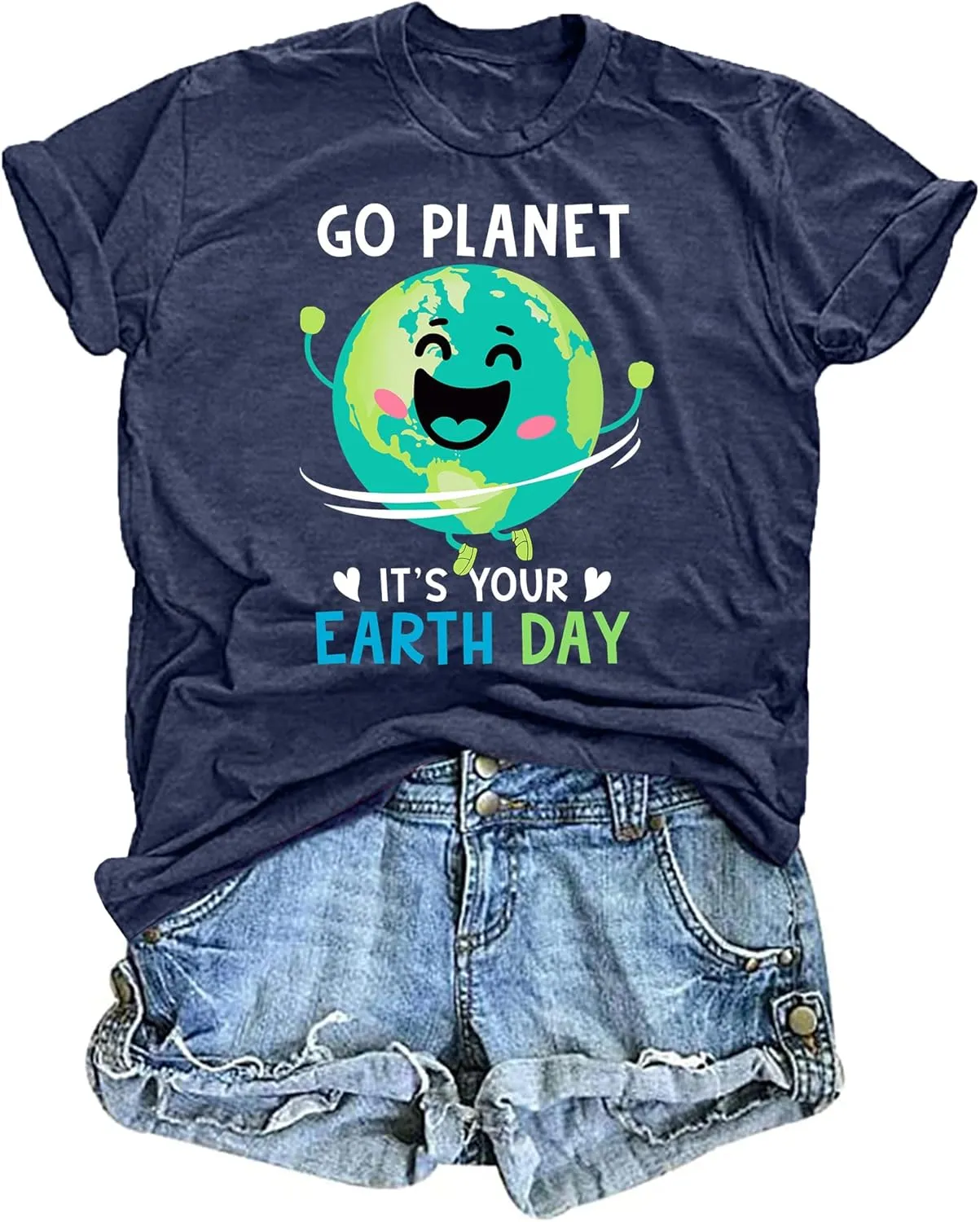 Earth Day Shirt Women Go Planet Its Your Earth Day T-Shirt Graphic Protect The Environment Tee Nature Lover Tops