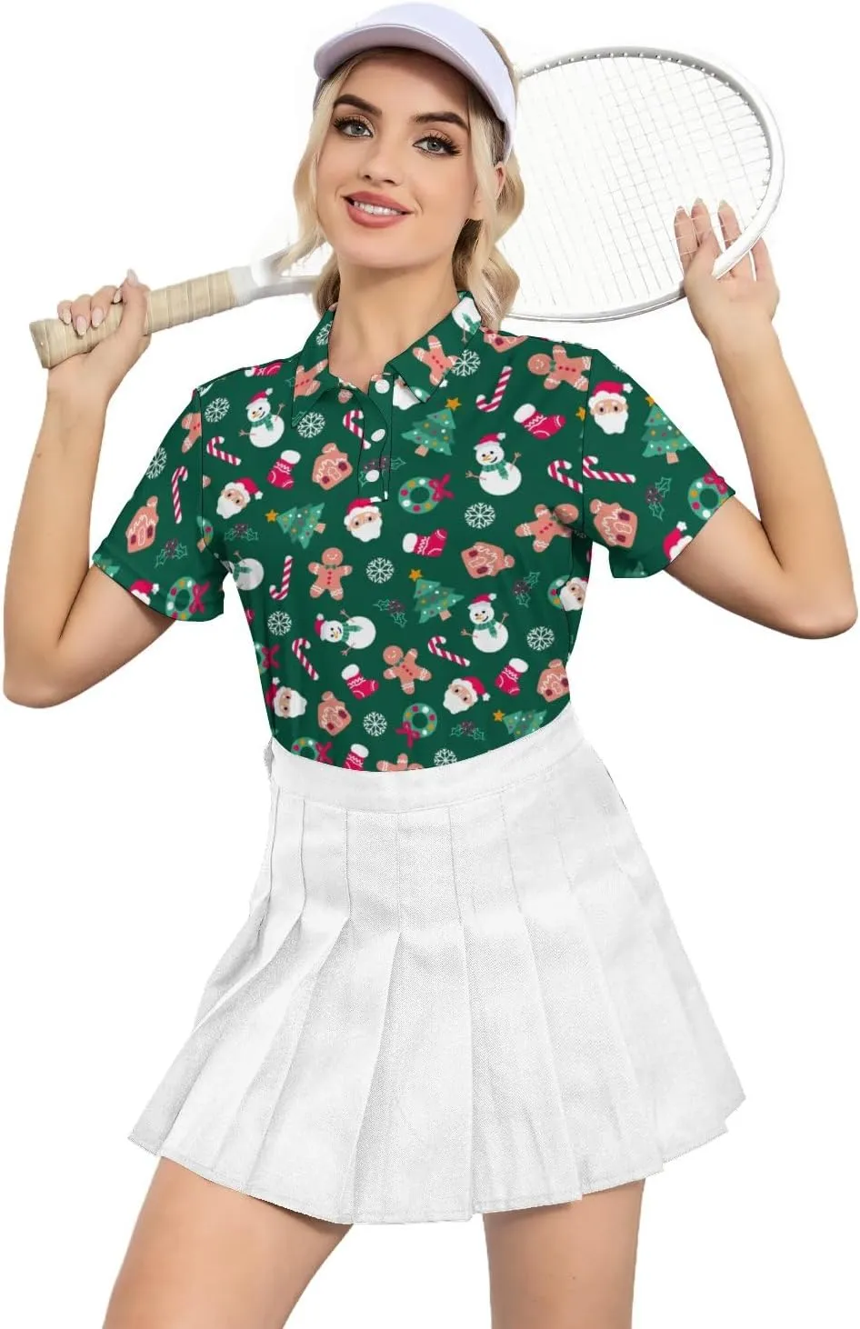 Golf Shirt for Womens - Performance Moisture Wicking Polo Shirts Quick-Dry Golf Polo Shirts