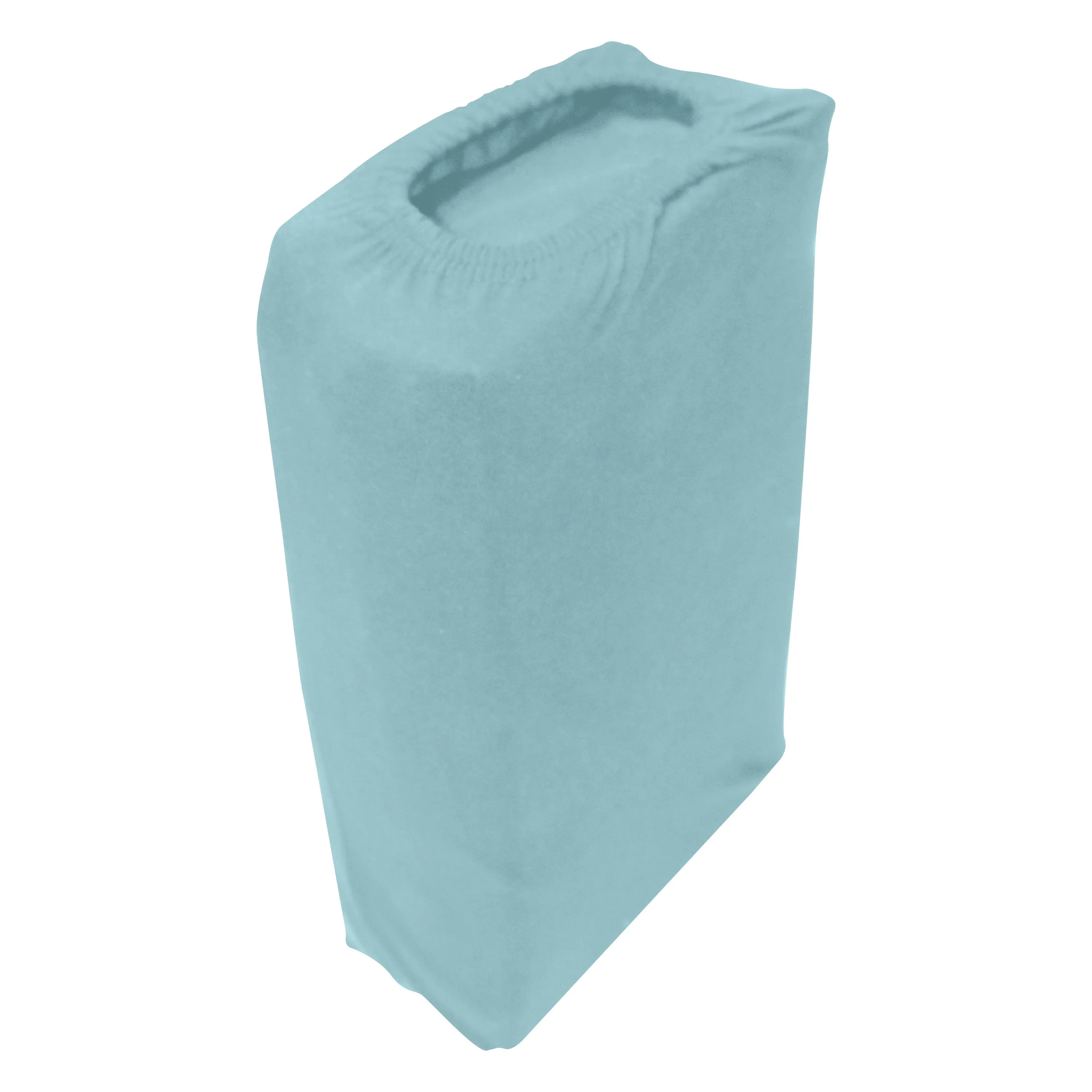High Quality Blue Cotton Jersey Single 3 Piece Fitted Sheet Set 90x190 25cm with Deep Pockets and 2 Pillow Case