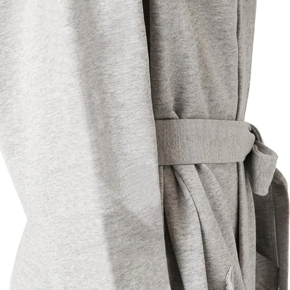 HOLOVE Men's Pure Cotton Bathrobe Lightweight Kimono and Hooded Spa Robes Soft Sleepwear