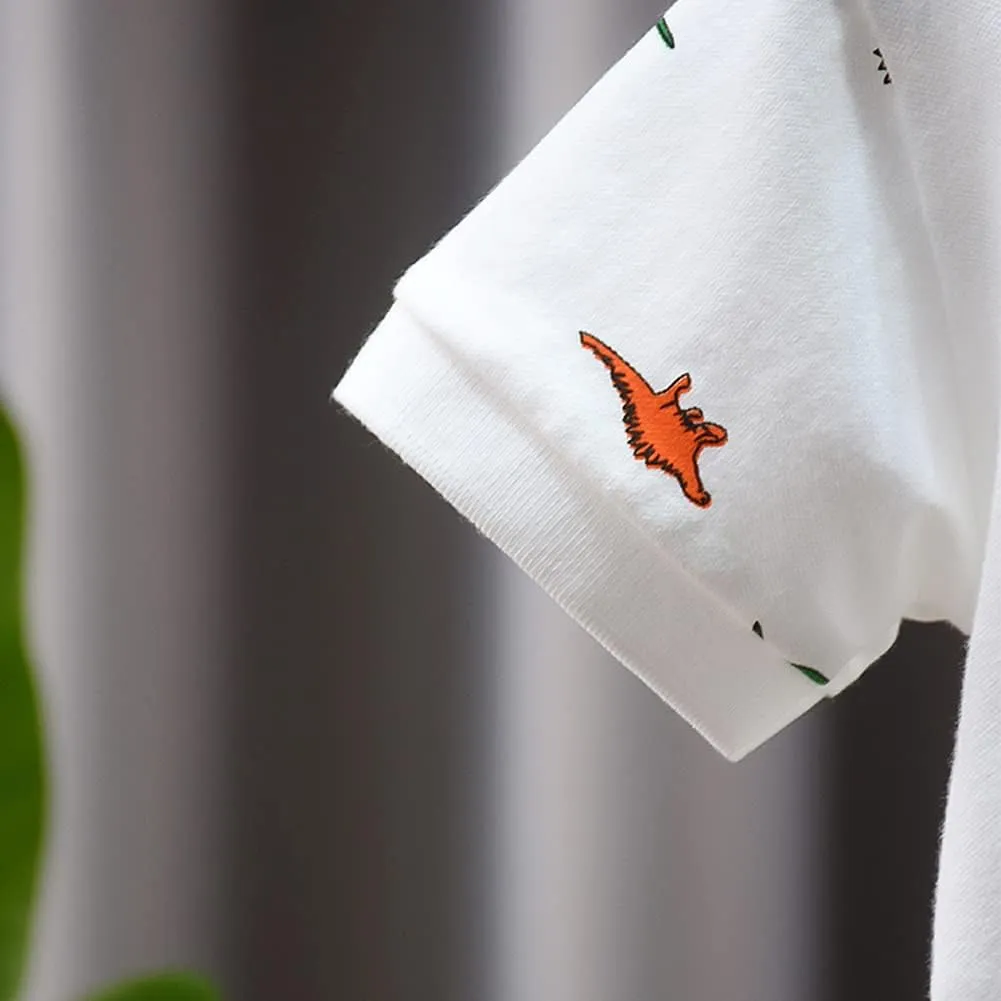 Little Boys Short Sleeve Polo Shirt Cute Summer Tee Uniform Tops