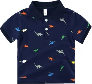 Little Boys Short Sleeve Polo Shirt Cute Summer Tee Uniform Tops