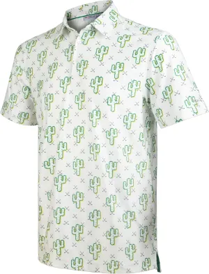 Men's Golf Shirts Short Sleeve Moisture Wicking Print Patterns Collared Performance Polo Golf Shirts for Men Dry Fit