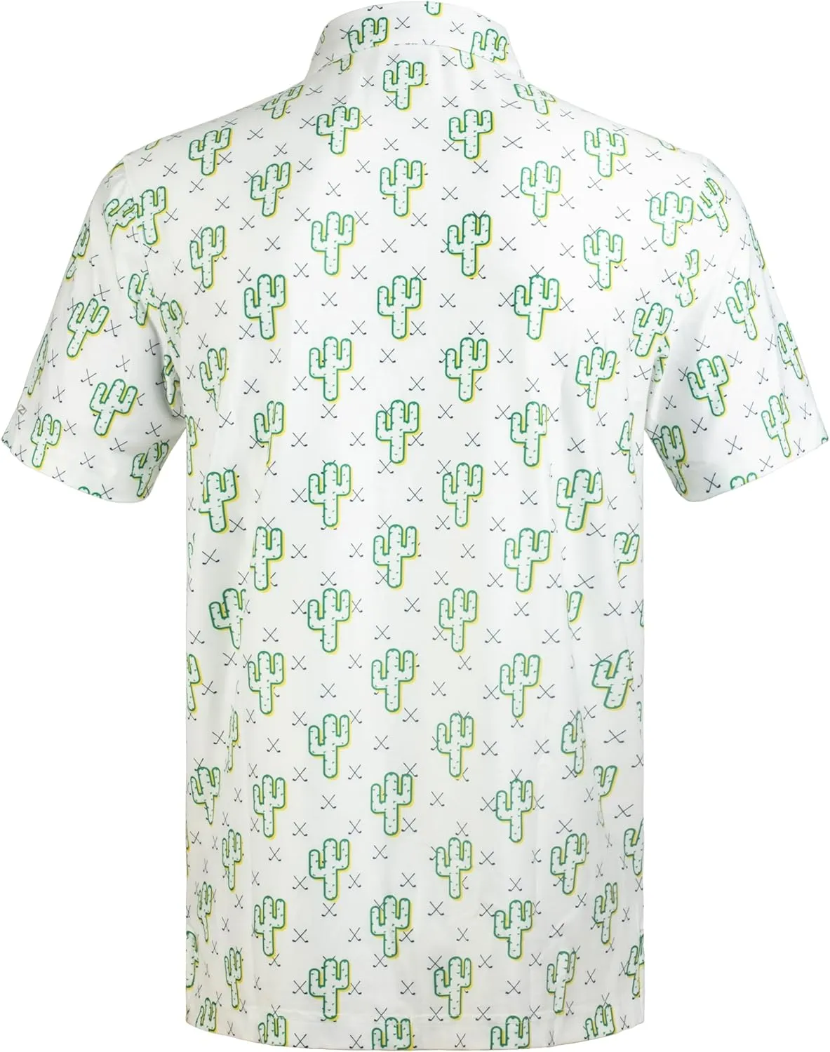 Men's Golf Shirts Short Sleeve Moisture Wicking Print Patterns Collared Performance Polo Golf Shirts for Men Dry Fit