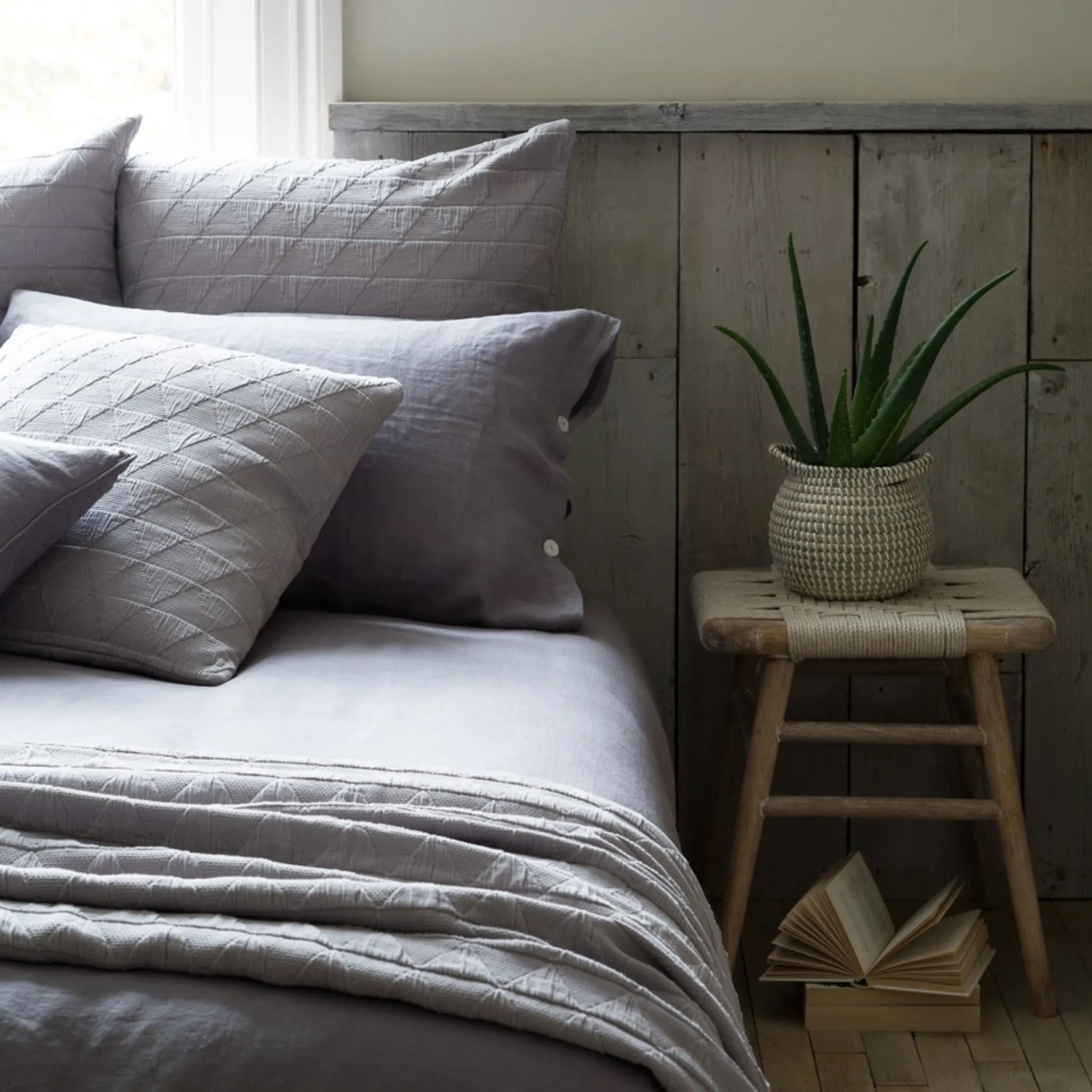 Stockholm Pewter Grey Cotton Bedspread