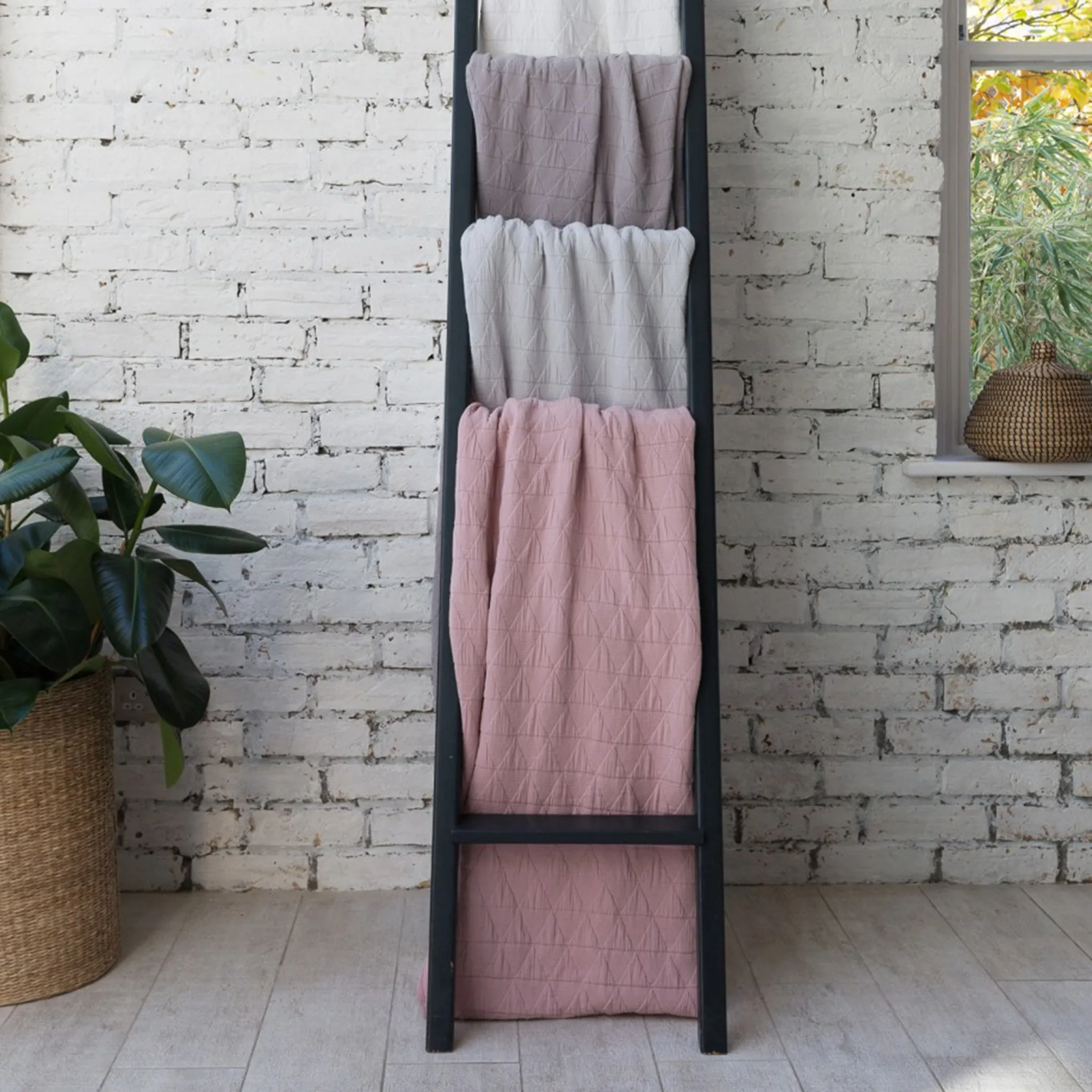 Stockholm Pewter Grey Cotton Bedspread